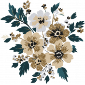 Evergreen sticker flower glitter alt