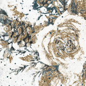 Evergreen Winter Rose 4x4 Journal Card