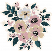 Evergreen Pink Flower Sticker