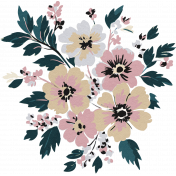 Evergreen Pink Flower Sticker Alternate
