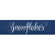 Evergreen Snowflakes Word Art Snippet