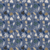 Evergreen Blue Snowy Foliage Paper