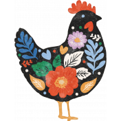 Countryside Black Chicken Sticker