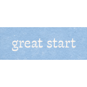 Countryside "Great Start" Word Art Snippet