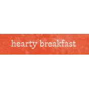 Countryside "Hearty Breakfast" Word Art Snippet