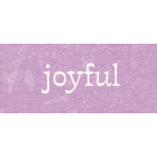 Countryside "Joyful" Word Art Snippet