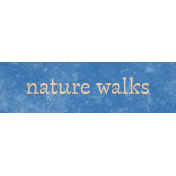 Countryside "Nature Walks" Word Art Snippet