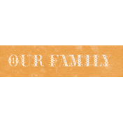 Countryside "Our Family" Word Art Snippet