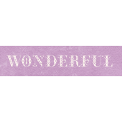Countryside "Wonderful" Word Art Snippet