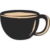Countryside Black Cup Illustration 