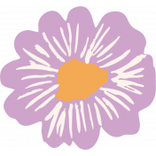 Countryside Lavender Flower Illustration 