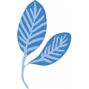 Countryside Blue Leaves Illustration 