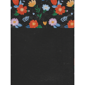 Countryside Flowers on Black Journal Card 3x4