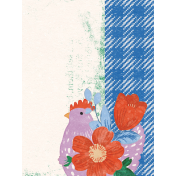 Countryside Gingham Chicken Journal Card 3x4