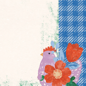 Countryside Gingham Chicken Journal Card 4x4