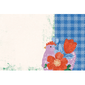 Countryside Gingham Chicken Journal Card 4x6