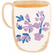 Countryside Cup with Lavender Flowers Sticker