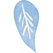 Countryside Light Blue Leaf Sticker