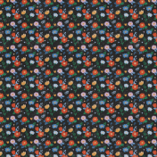 Countryside Flowers Black Paper