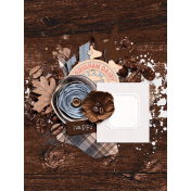 Spring for Coffee Journal Card wood 3x4