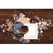 Spring for Coffee Journal Card wood 4x6