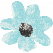 SerendipiTea Light Blue Flower Sticker
