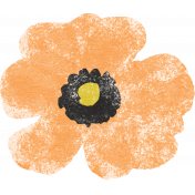 SerendipiTea Orange Flower Sticker 3