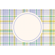 Serendipitea Journal Card plaid 4x6