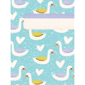 Serendipitea Journal Card swan 3x4