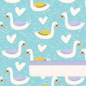 Serendipitea Journal Card swan 4x4