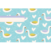 Serendipitea Journal Card swan 4x6