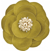 Bloom Mixed Media Mini flower olive green