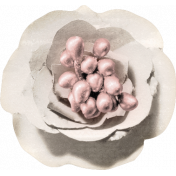 Bloom Mixed Media Mini flower white