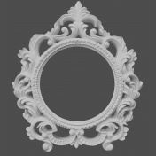 White Ornate Resin Frame