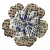 Black, White, and Read All Over- Newsprint Flower