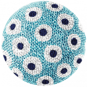 My Life Palette- Button (Turquoise & Navy Dot Fabric)