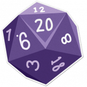 My Life Palette- Dice Sticker (Purple 20)