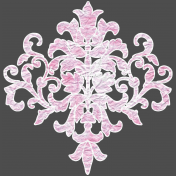 Pink Watercolor Flourish Sticker