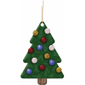 Glittery Christmas Tree Tag