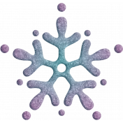 Radiant Gradient Glittery Snowflake