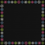 HO HO HOly Night_Black Paper with Snowflake Border