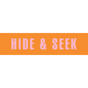 Backyard Hide Seek Word Art