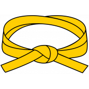 Karate Belt 1 Yellow Illustration