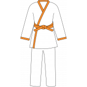 Karate Uniform Orange Illustration