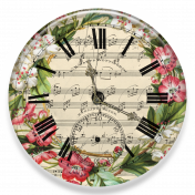 Music and Roses Clock