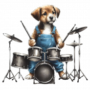 Dog Drummer 1