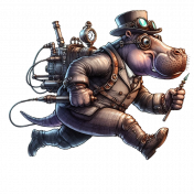 Steampunk Hippo 1
