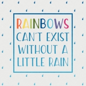 Raindrops & Rainbows- 3x3 Filler Card 3
