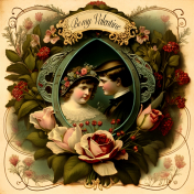 Be my Valentine Victorian card 