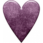 Project Life- March Glitter Heart Purple